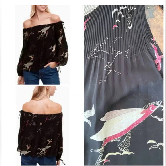 Aritzia Wilfred Talence Silk Blouse in Foulard XS - Picture 2 of 8